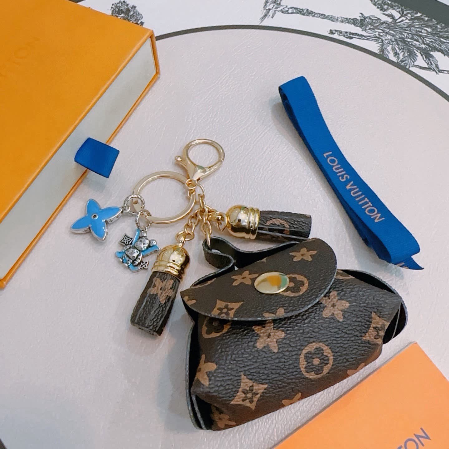 Louis Vuitton Monogram Keychain with Charms